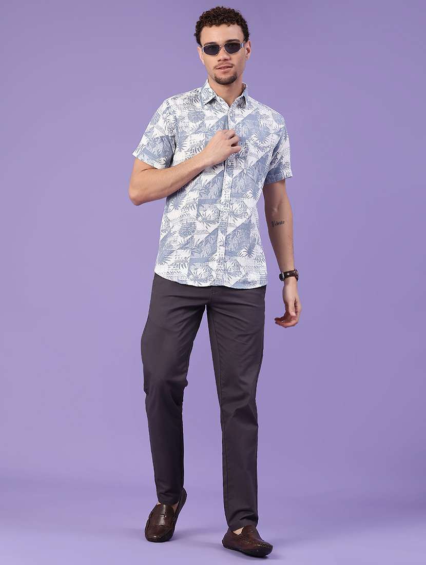 men blue cotton casual shirt - 22328887 -  Standard Image - 4