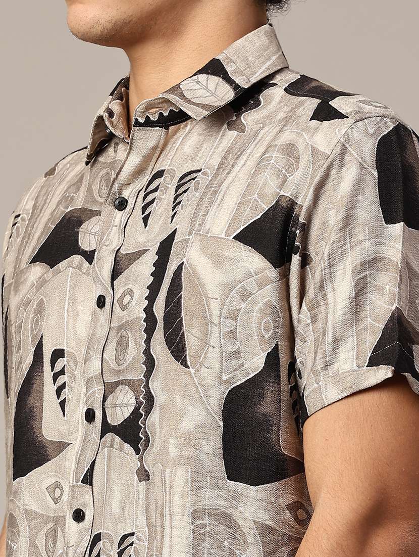 beige polyester casual shirt - 22328889 -  Standard Image - 1