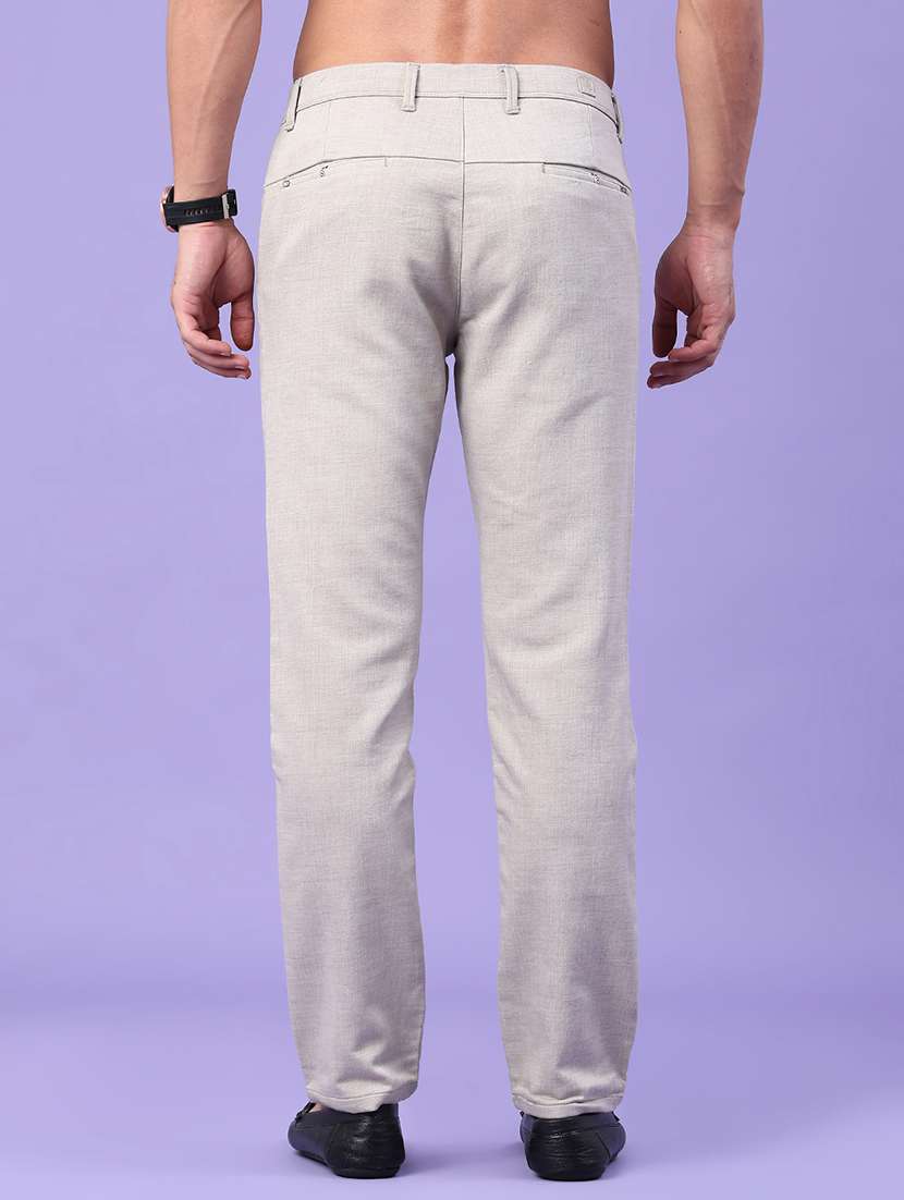 men solid mid rise chinos casual trouser - 22328896 -  Standard Image - 4