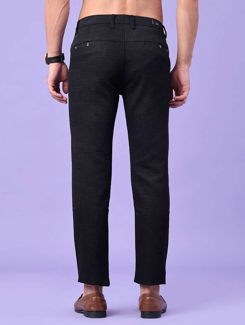 men solid mid rise chinos casual trouser - 22328899 -  Standard Image - 4