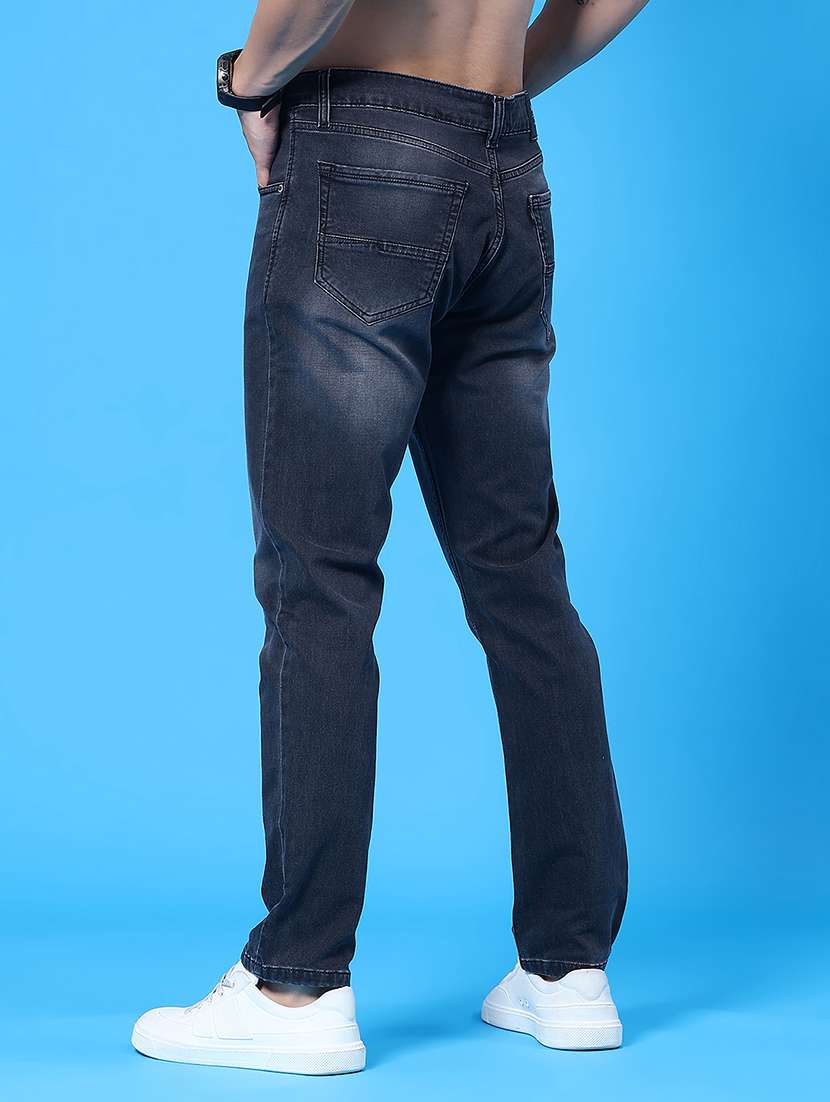 men washed mid rise full length tapered jeans - 22328915 -  Standard Image - 4