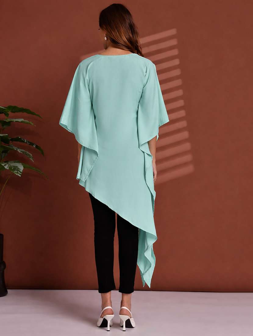 women solid kimono sleeve kaftan tunic - 22328941 -  Standard Image - 4