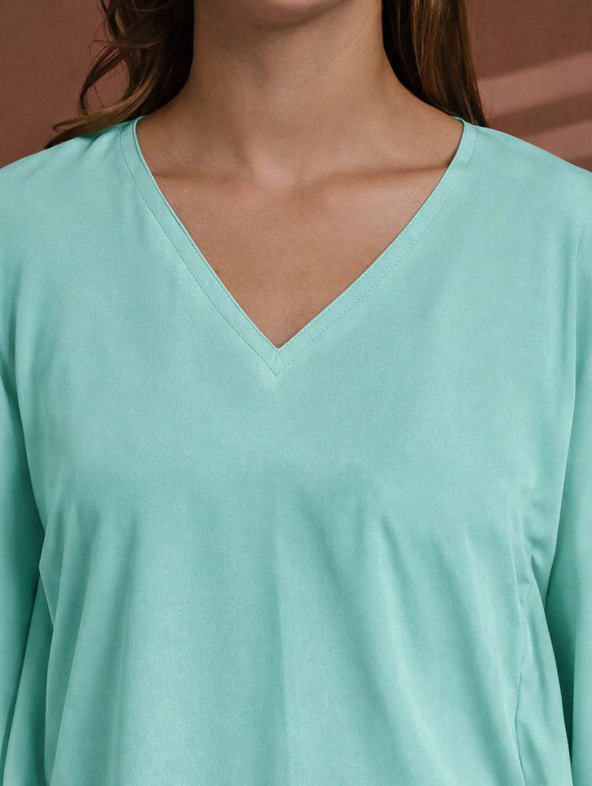 women solid kimono sleeve kaftan tunic - 22328941 -  Standard Image - 6