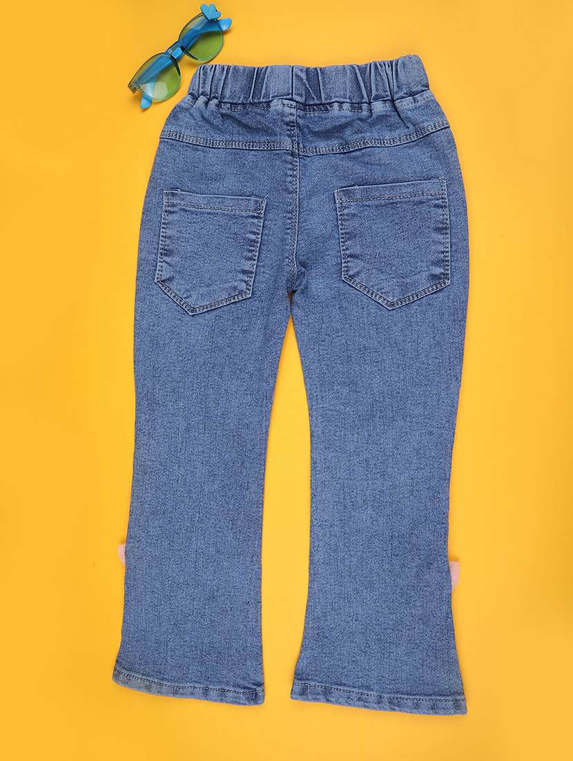 Girls Solid Mid Rise Bootcut Jean - 22329176 -  Standard Image - 1