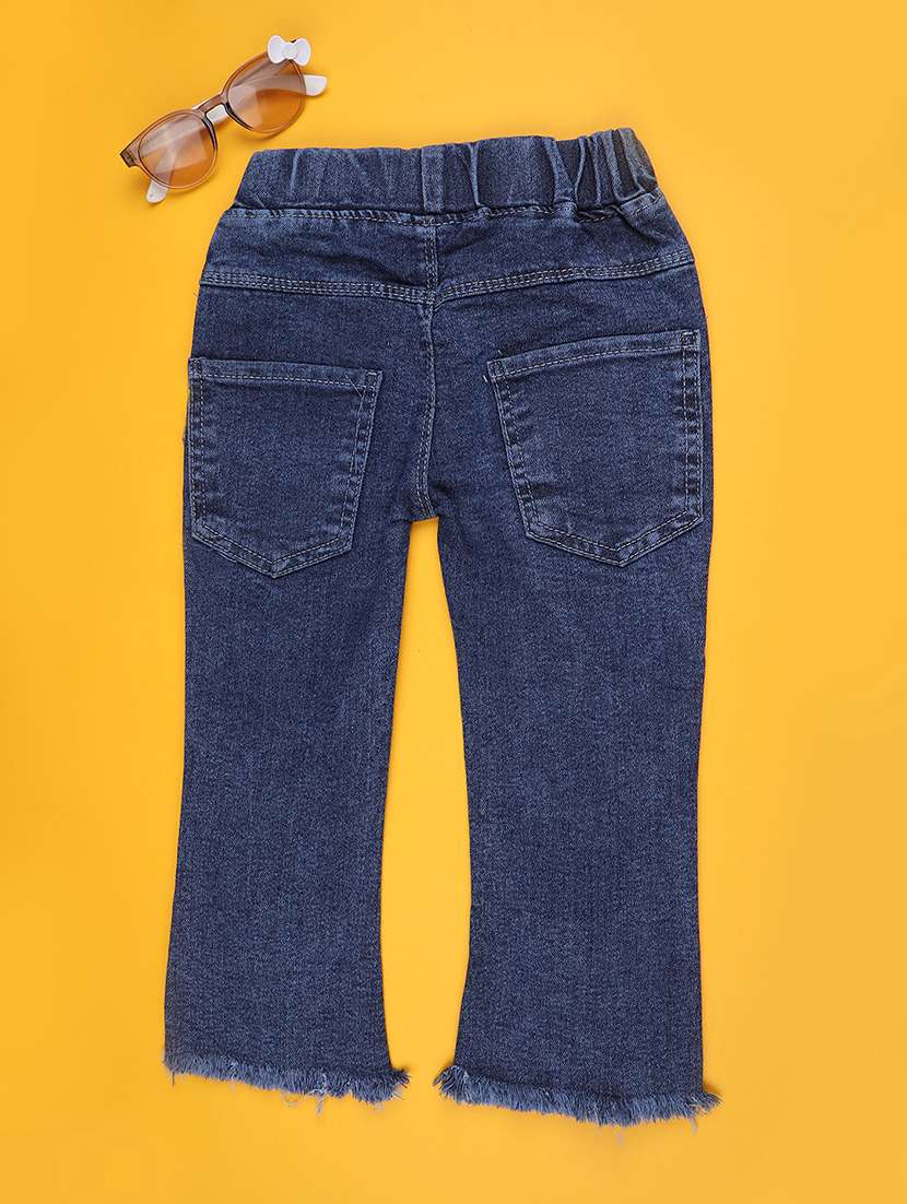 girls solid mid rise bootcut jeans - 22329179 -  Standard Image - 1