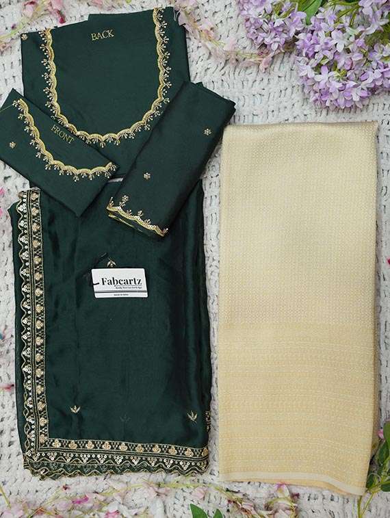 women self design south indian style unstitched lehenga choli set - 22329213 -  Standard Image - 1