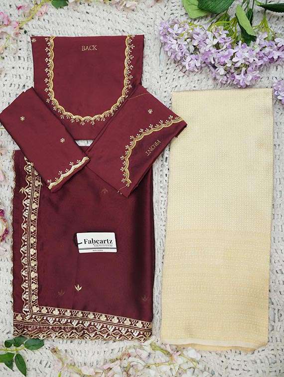women self design south indian style unstitched lehenga choli set - 22329214 -  Standard Image - 1