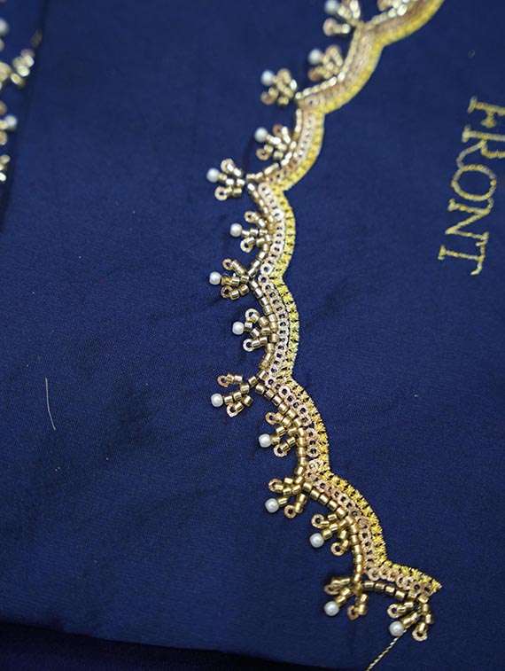 women self design south indian style unstitched lehenga choli set - 22329215 -  Standard Image - 4