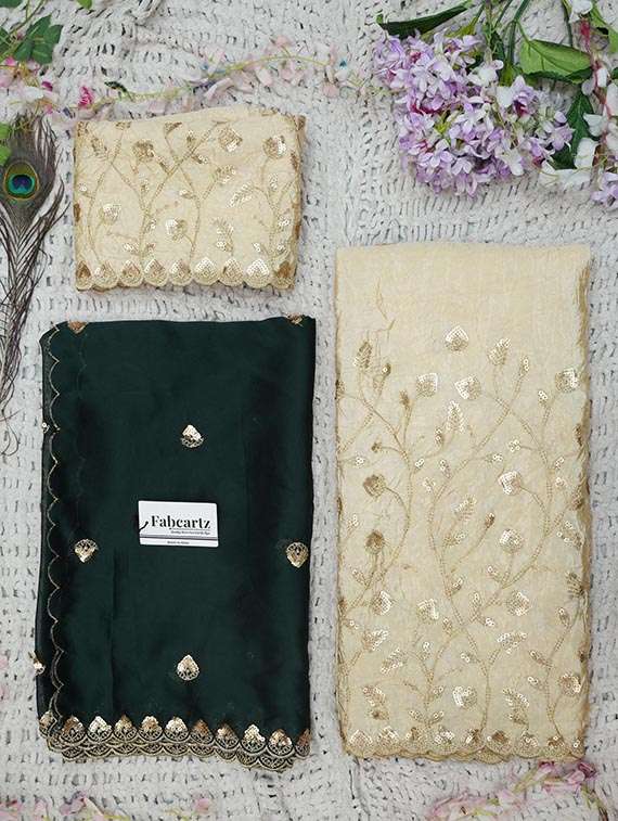 women solid with work flared unstitched lehenga choli set - 22329225 -  Standard Image - 1