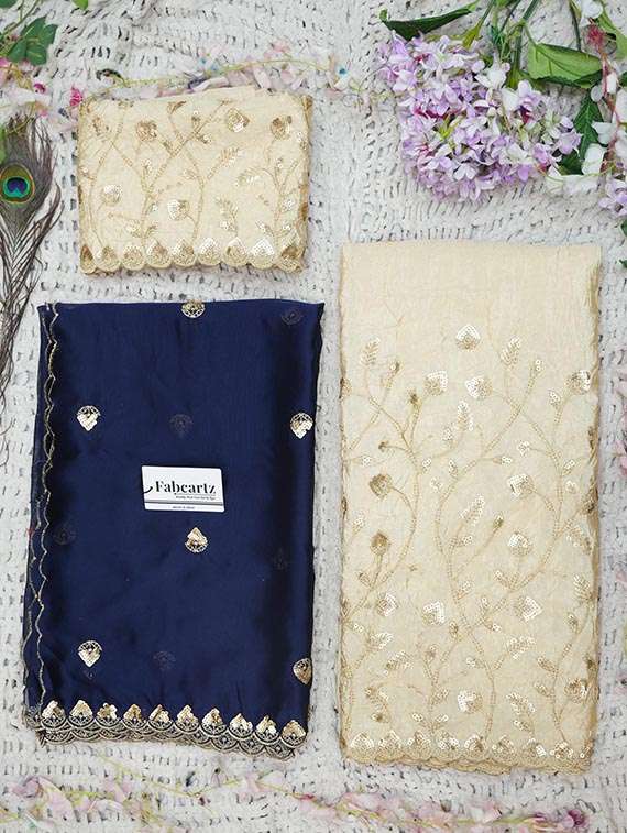 women solid with work flared unstitched lehenga choli set - 22329227 -  Standard Image - 1