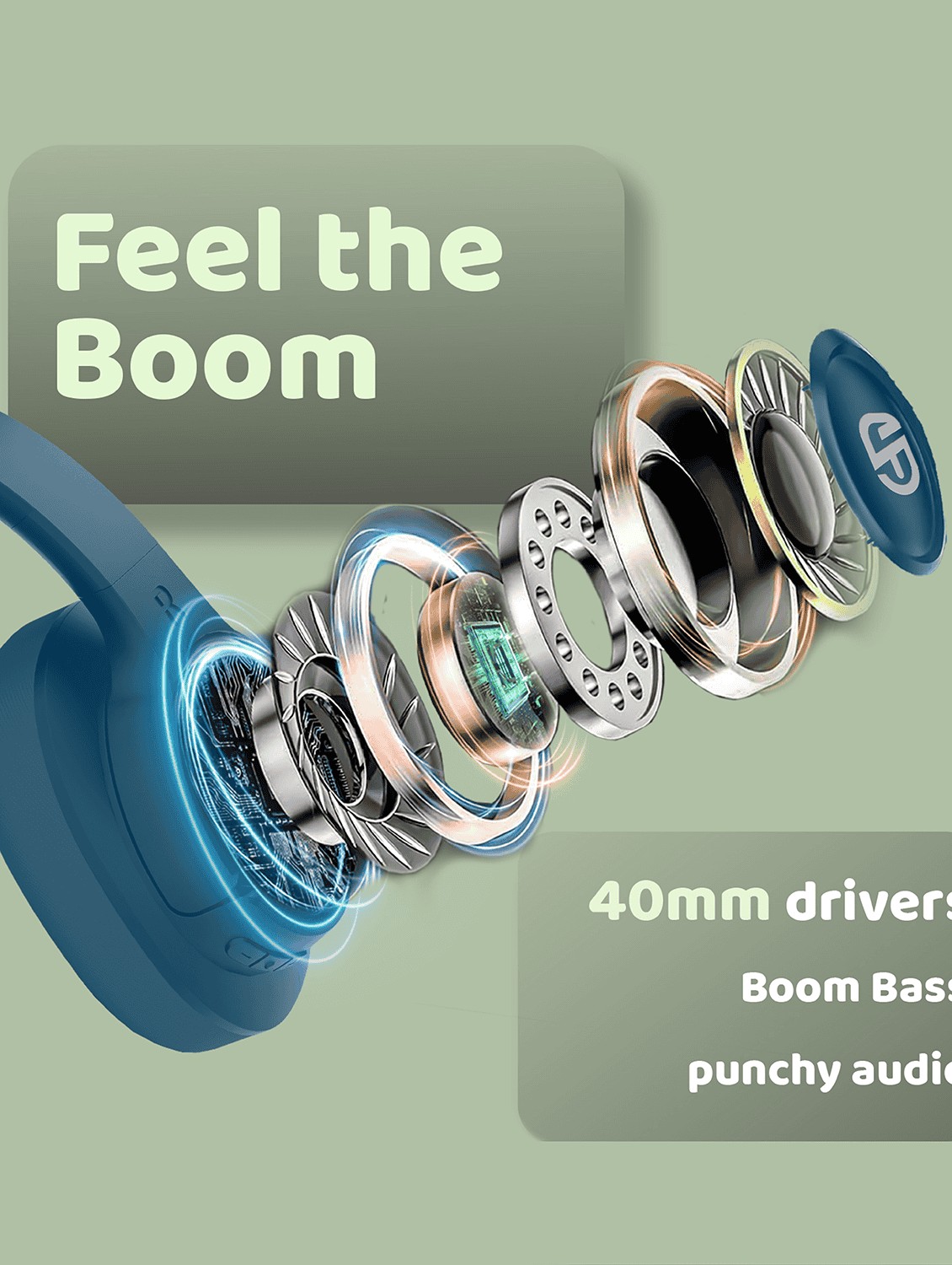 snapup snaphead vibe over the head headphone (sapphire blue) - 22329236 -  Standard Image - 1