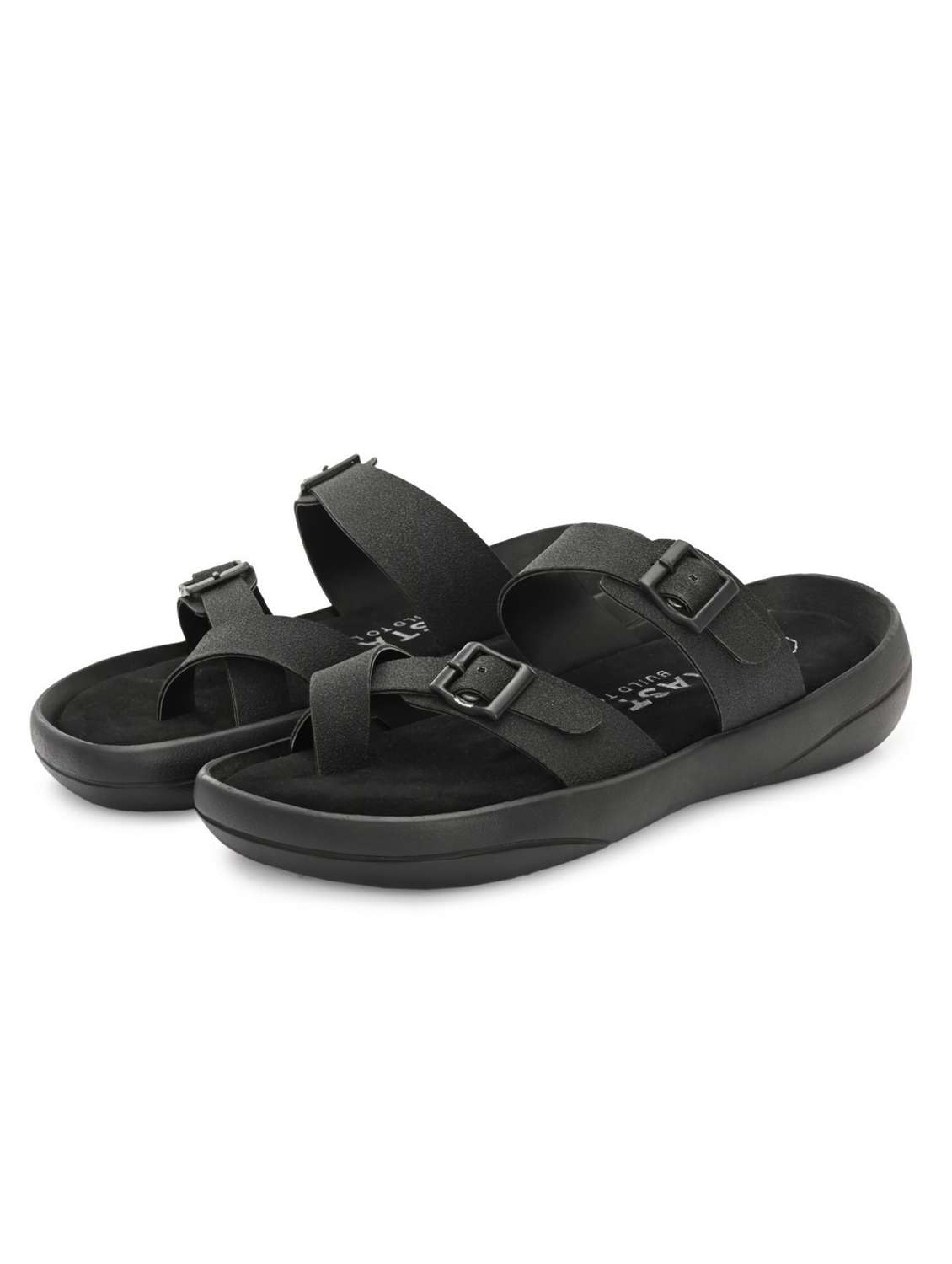 men black slip on sandal - 22329241 -  Standard Image - 1