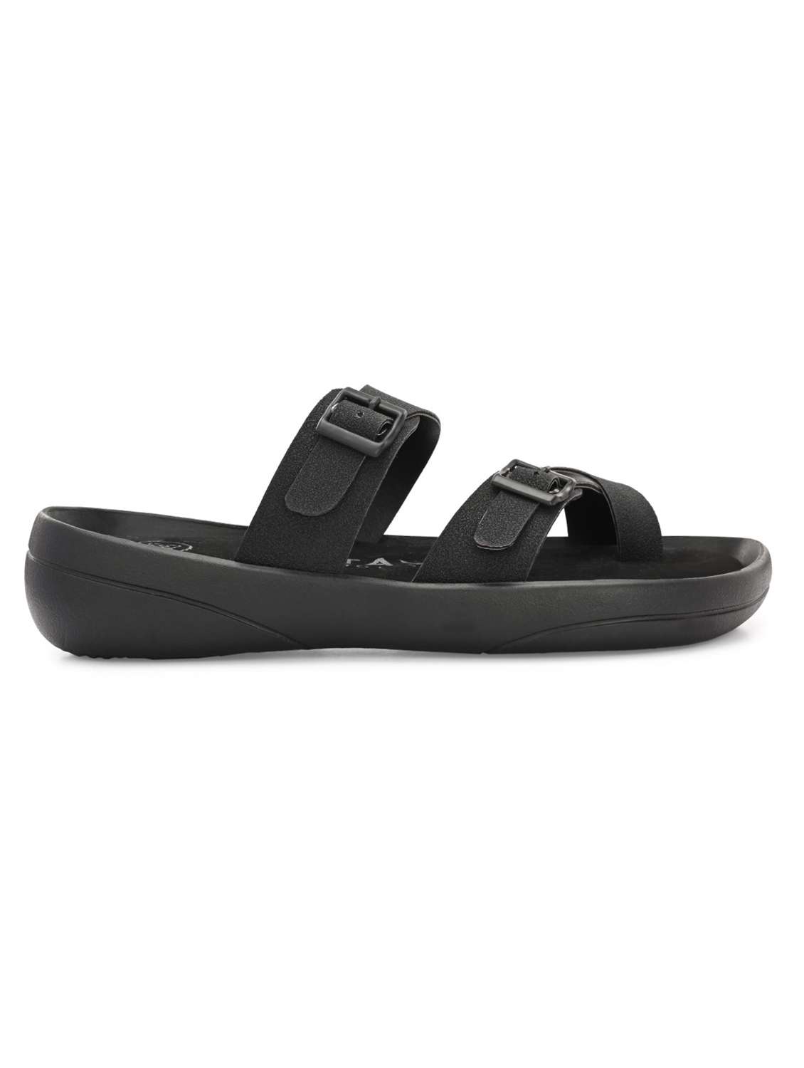 men black slip on sandal - 22329241 -  Standard Image - 4