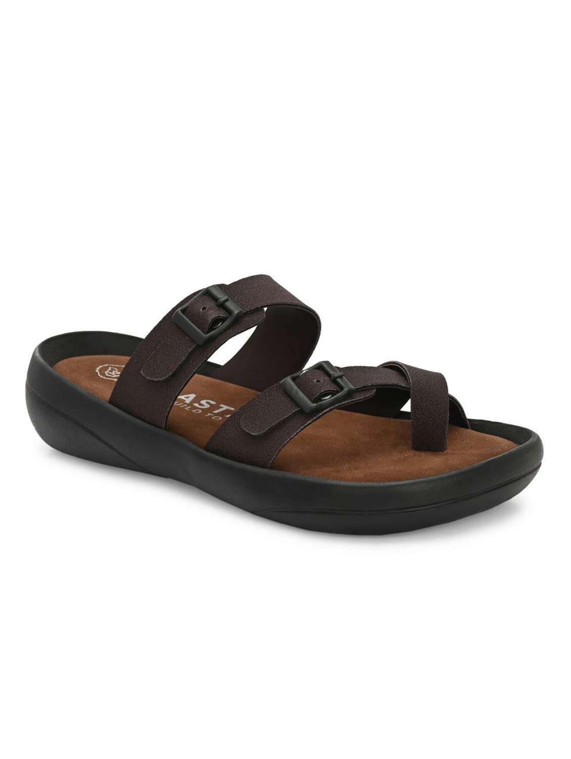 men brown toe seperator sandal - 22329242 -  Standard Image - 1