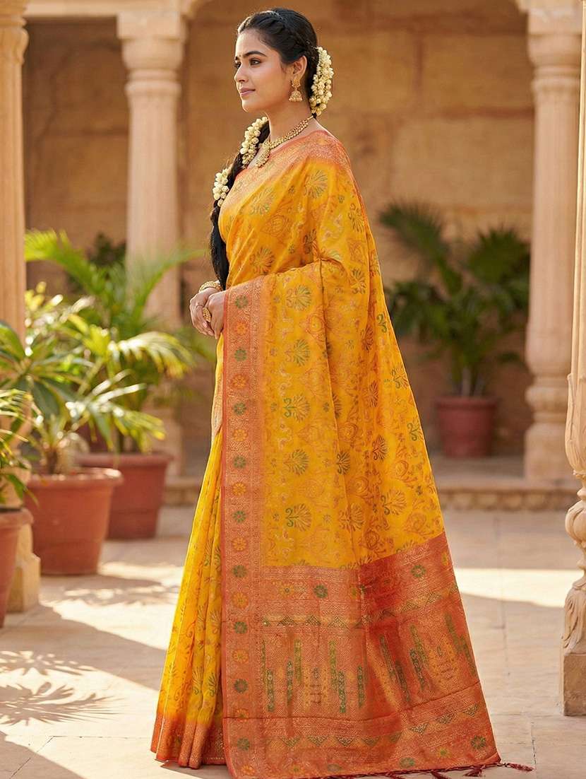 women self design southern silk saree with blouse - 22329342 -  Standard Image - 1