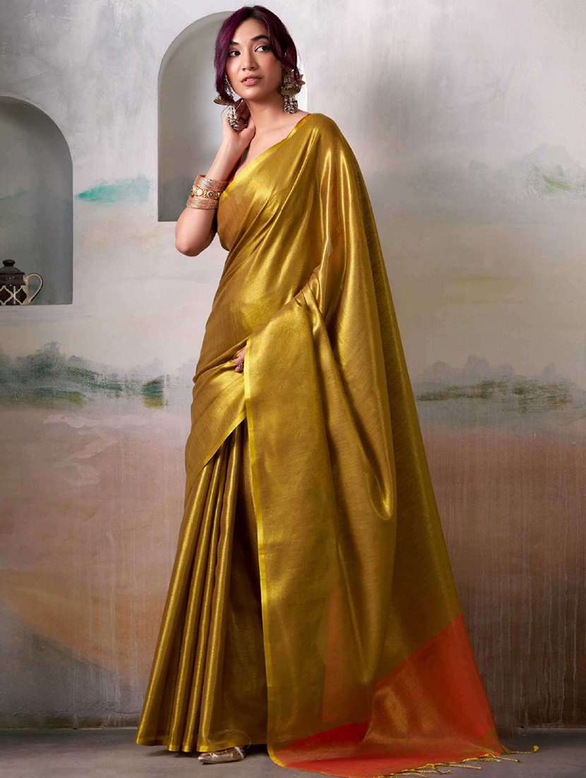 women solid plain saree with blouse