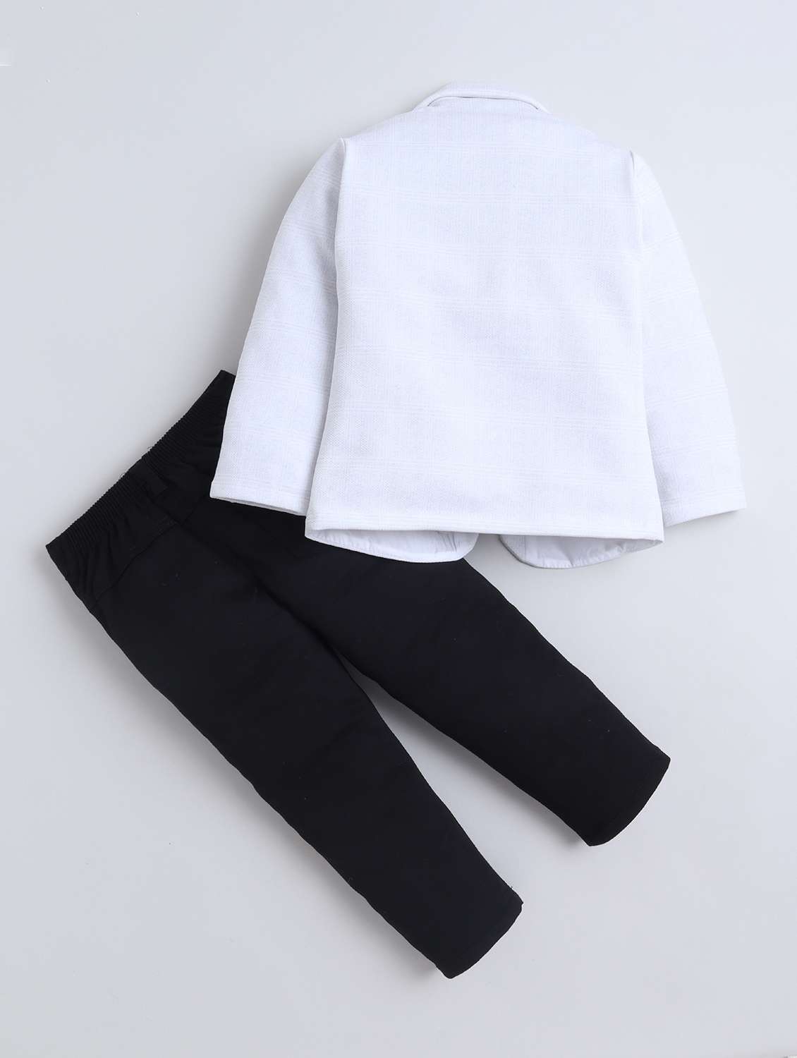 boys checkered blazer and trouser with t-shirt set - 22329383 -  Standard Image - 1