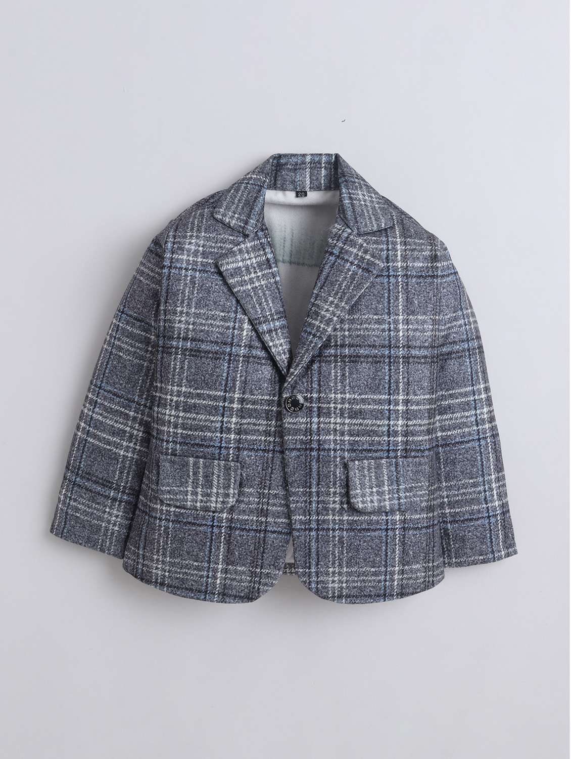 boys checkered blazer and trouser with t-shirt set - 22329384 -  Standard Image - 6