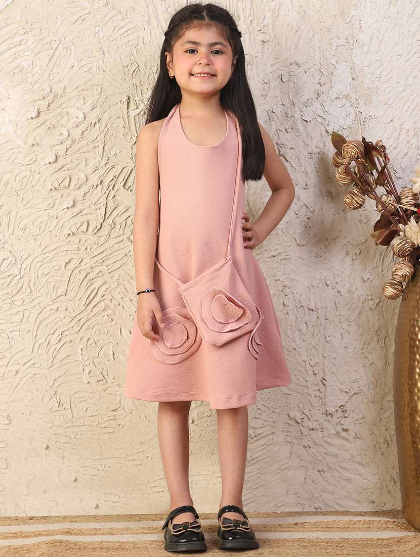 girls solid sleeveless a-line dress - 22329597 -  Standard Image - 1