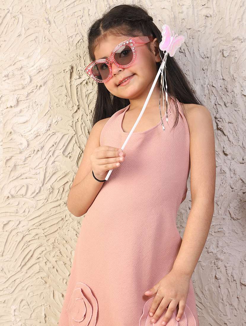 girls solid sleeveless a-line dress - 22329597 -  Standard Image - 4