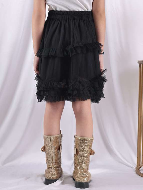 girls solid skirt & top co-ord set - 22329672 -  Standard Image - 4