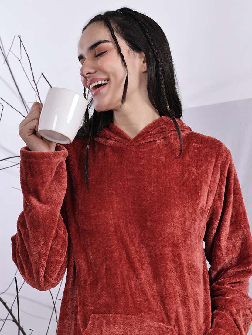 women solid nightwear pyjama set - 22329766 -  Standard Image - 1