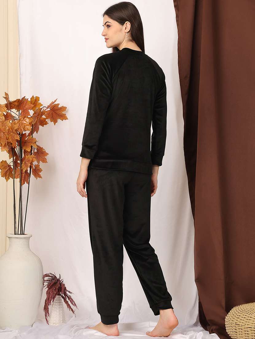 women solid nightwear pyjama set - 22329776 -  Standard Image - 4