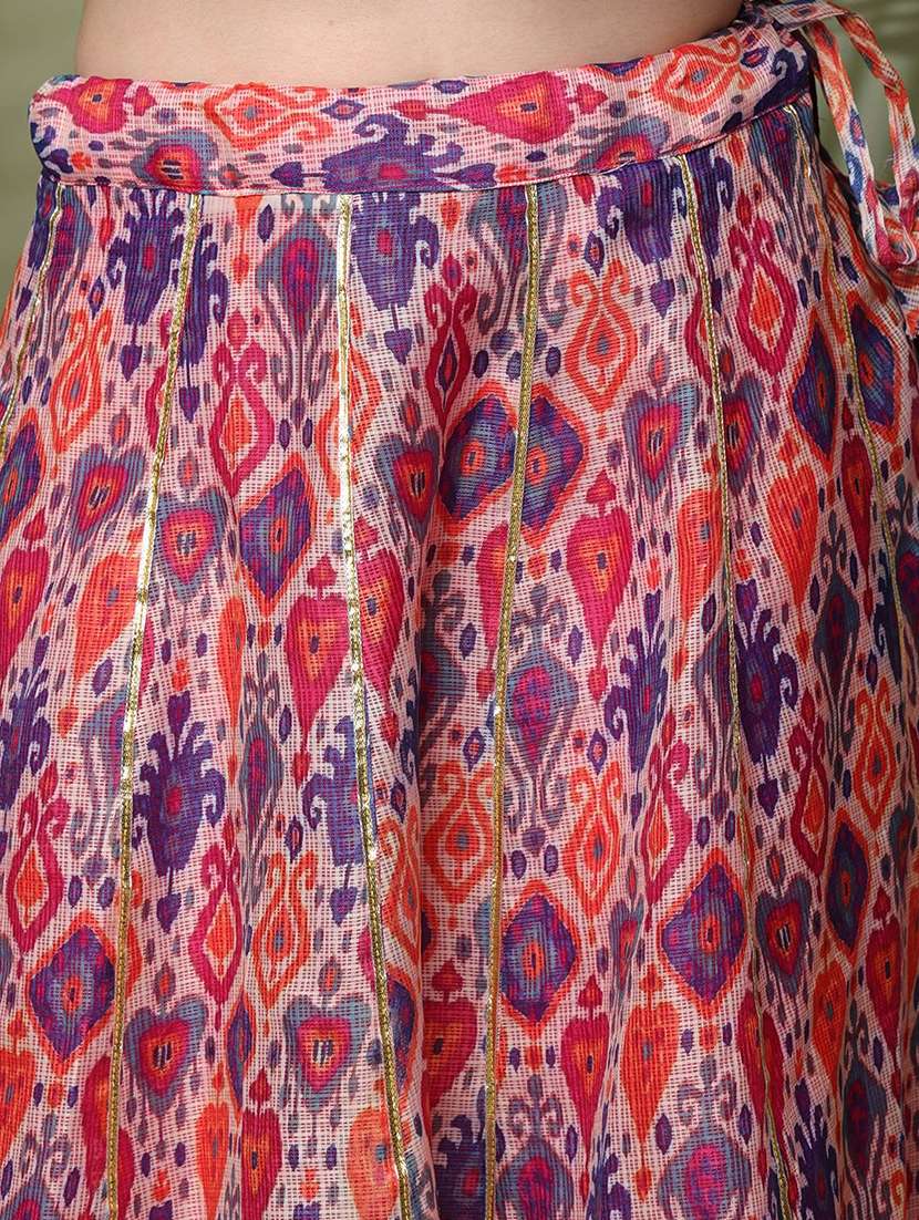 women printed sleeveless lehenga and choli set - 22329846 -  Standard Image - 4