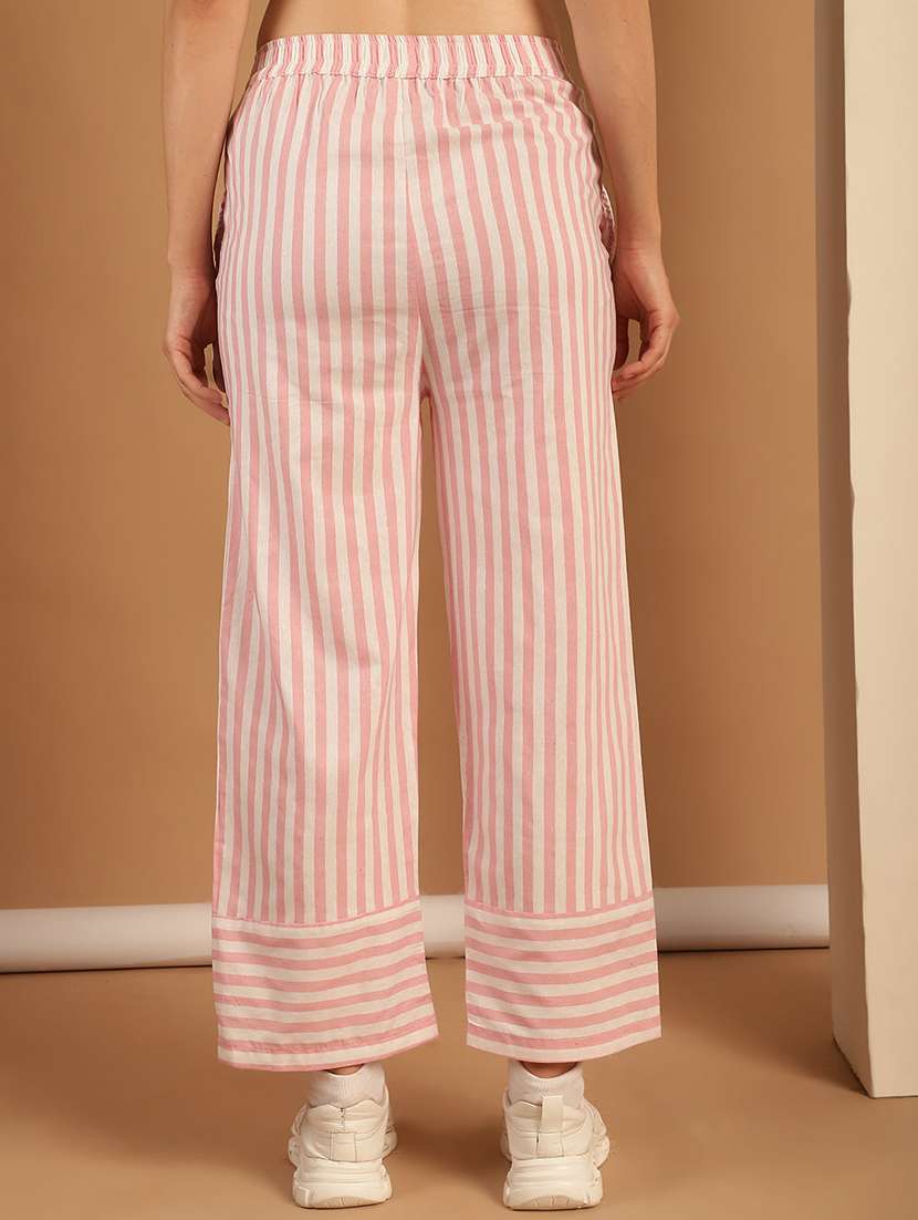 women striped mid rise straight trouser - 22329961 -  Standard Image - 1