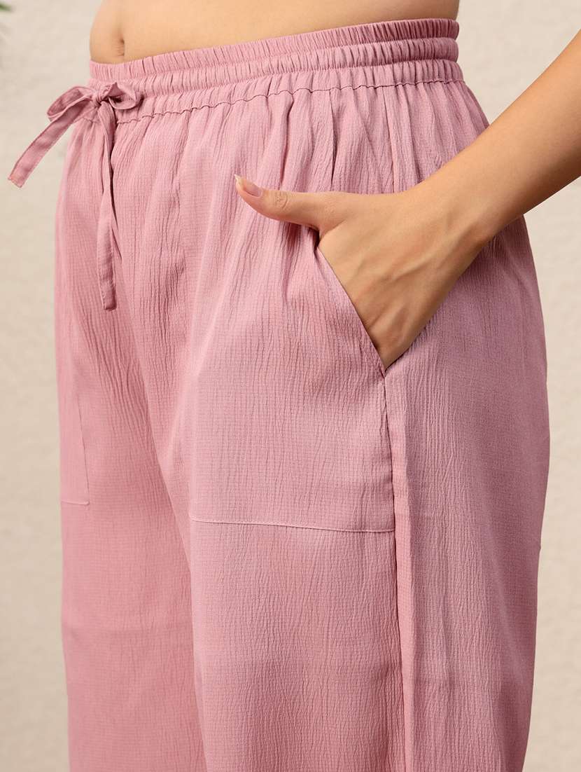 women mid rise loung wear pajama - 22330018 -  Standard Image - 4