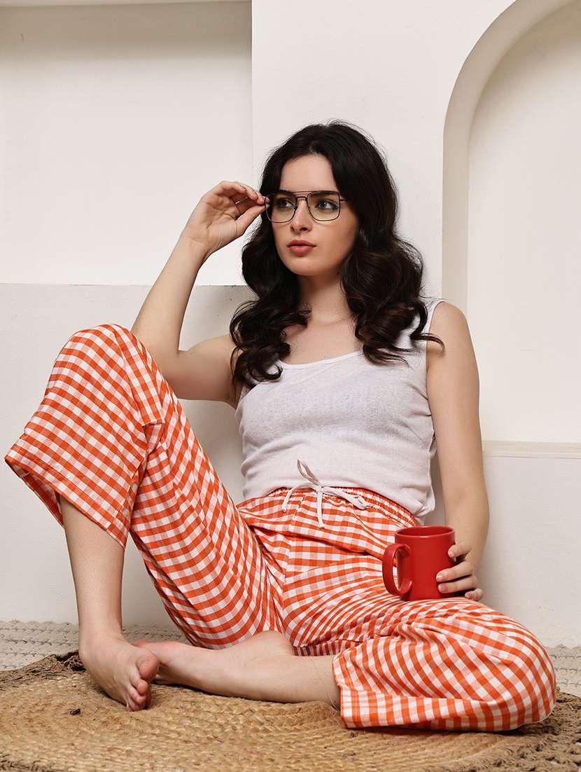 women mid rise loung wear pajama - 22330023 -  Standard Image - 4