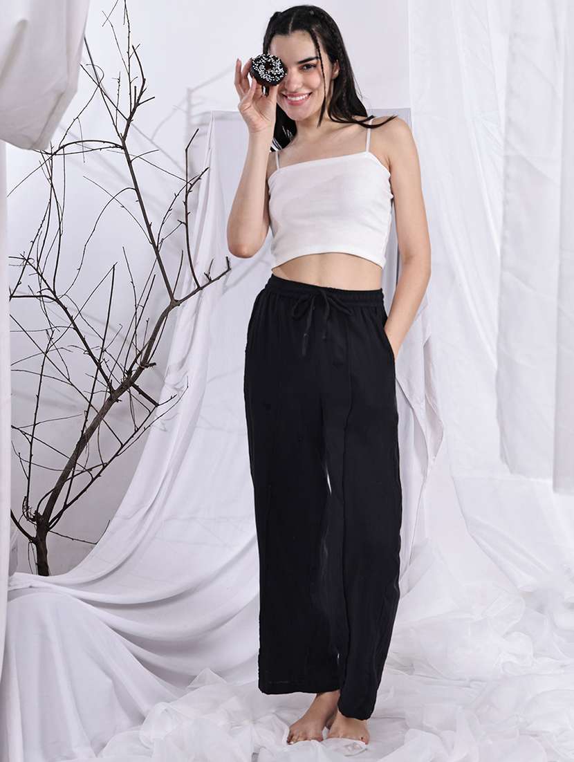 women mid rise loung wear pajama - 22330034 -  Standard Image - 4