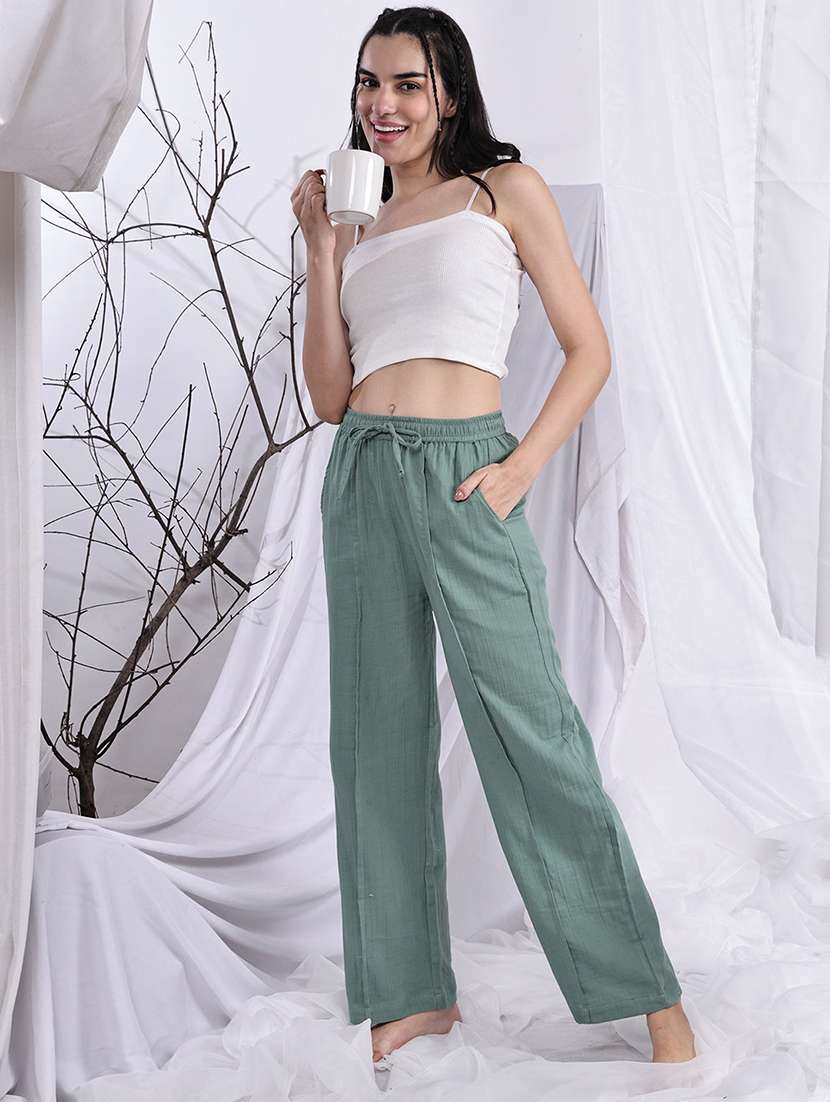 women mid rise loung wear pajama - 22330037 -  Standard Image - 4
