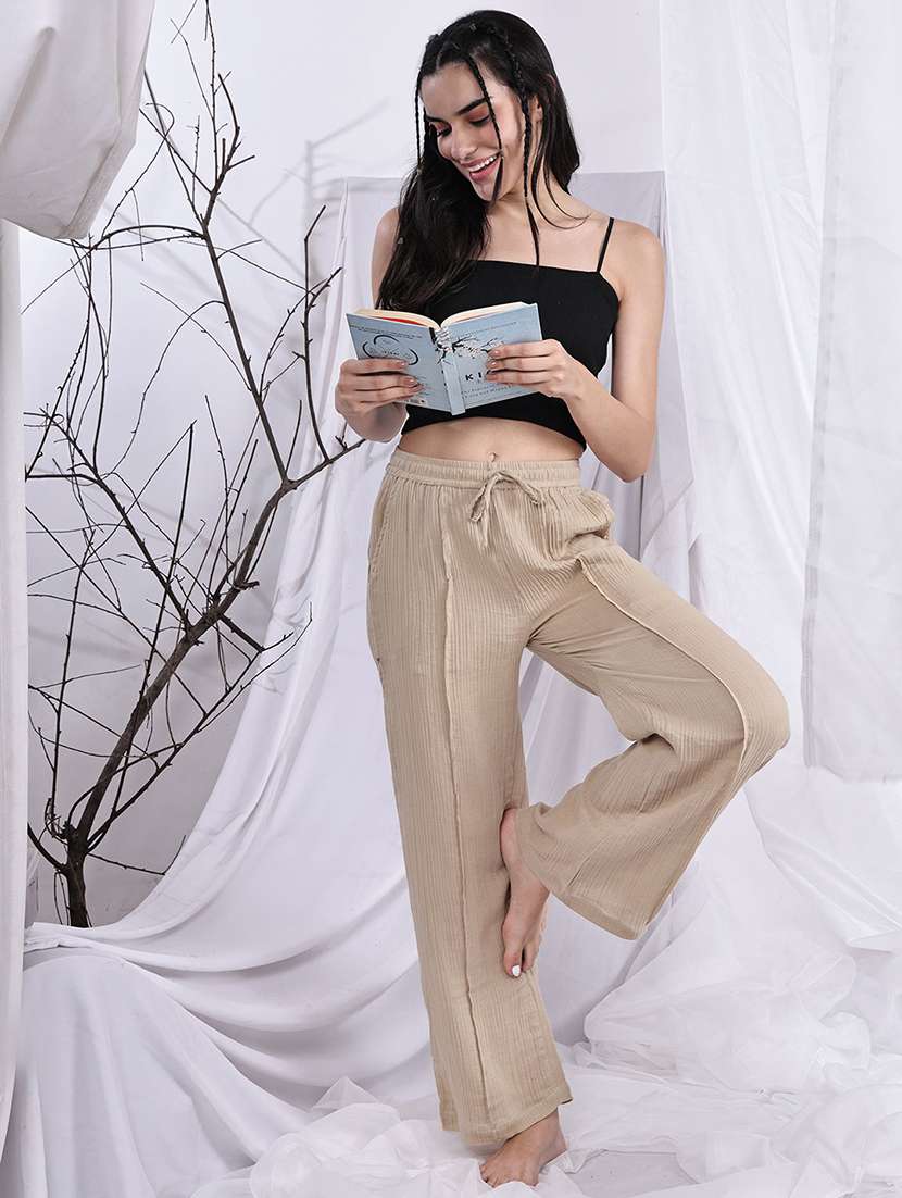 women mid rise loung wear pajama - 22330039 -  Standard Image - 4