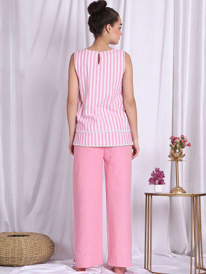 women printed nightwear pyjama set - 22330057 -  Standard Image - 4