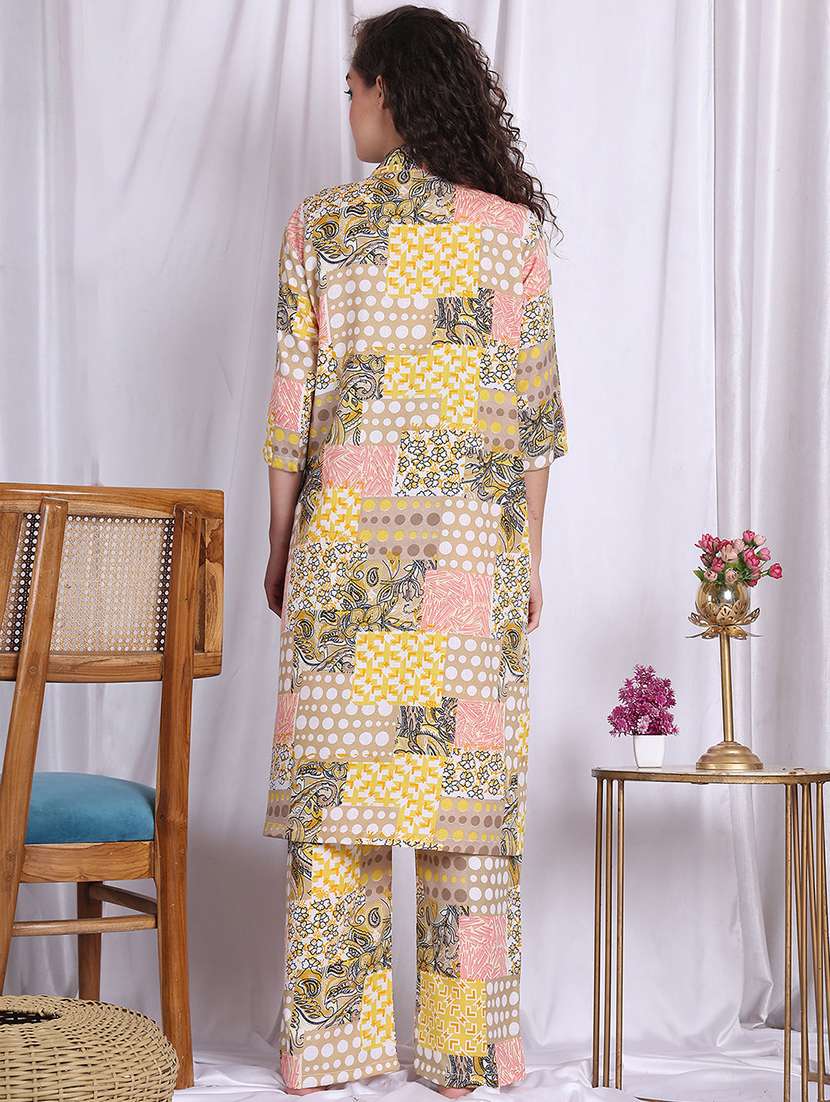women printed nightwear pyjama set - 22330082 -  Standard Image - 4