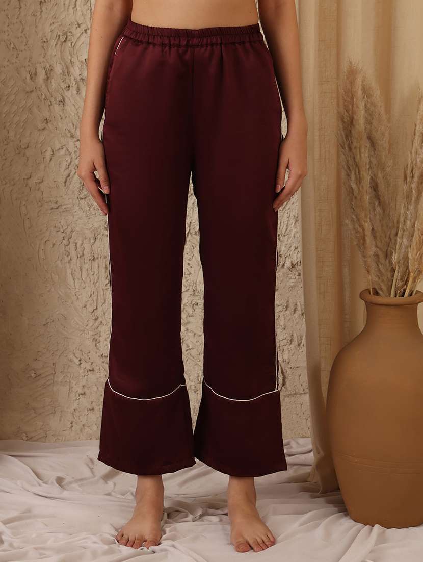 women pack of 2 mid rise loung wear pajama - 22330091 -  Standard Image - 1