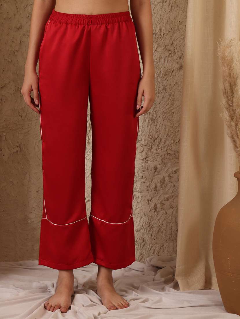 women pack of 2 mid rise loung wear pajama - 22330094 -  Standard Image - 1