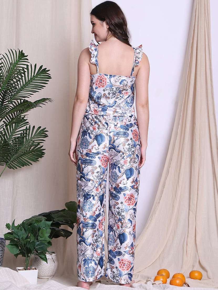 women printed nightwear pyjama set - 22330117 -  Standard Image - 4