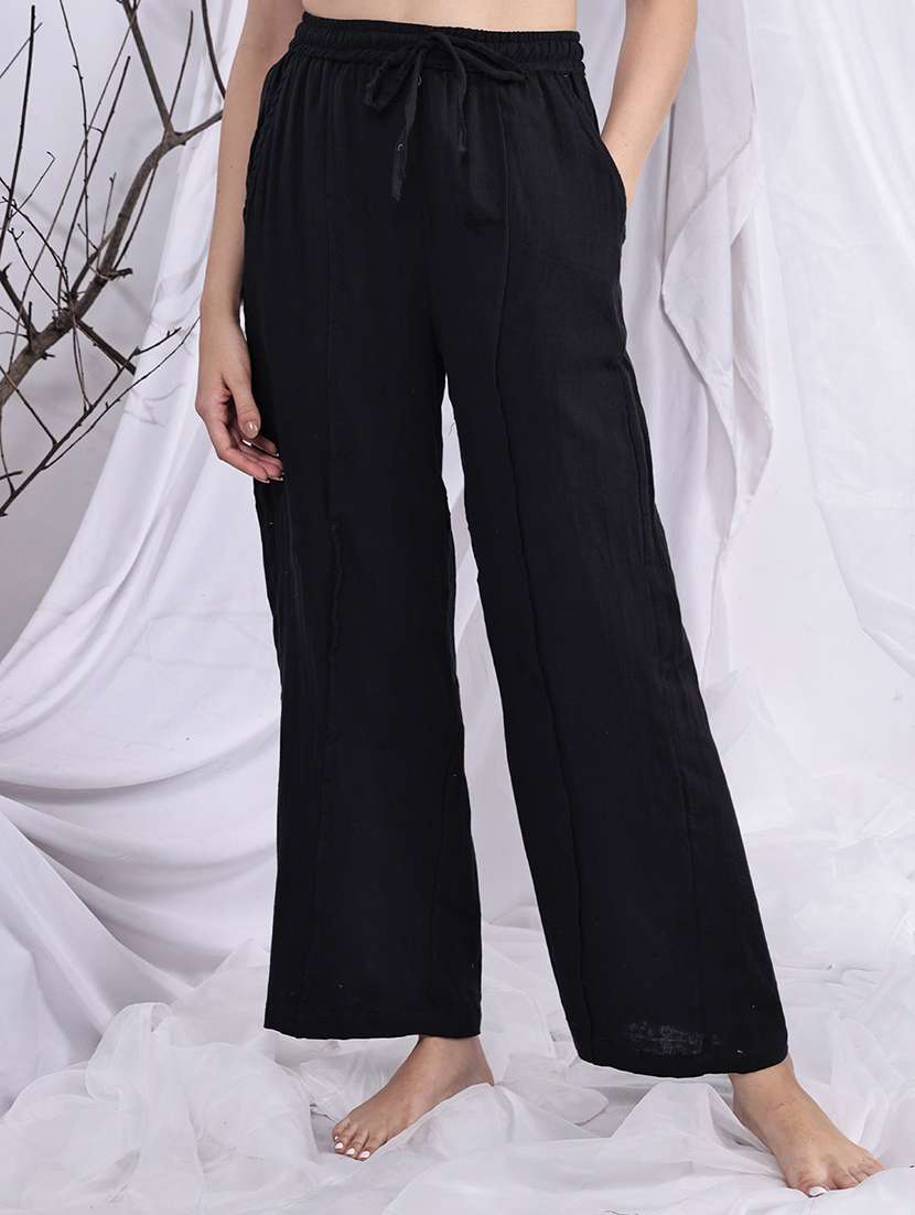 women pack of 2 mid rise loung wear pajama - 22330140 -  Standard Image - 1