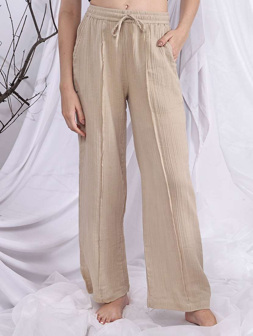 women pack of 2 mid rise loung wear pajama - 22330144 -  Standard Image - 1