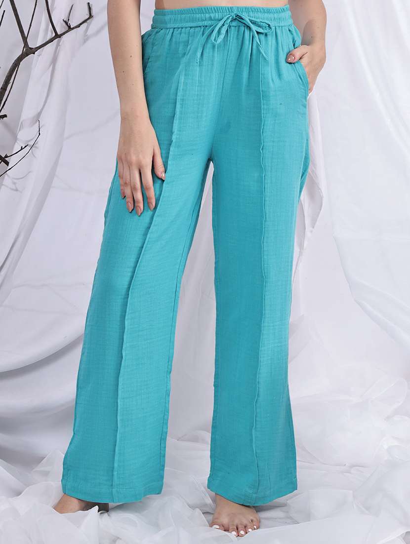 women pack of 2 mid rise loung wear pajama - 22330145 -  Standard Image - 1