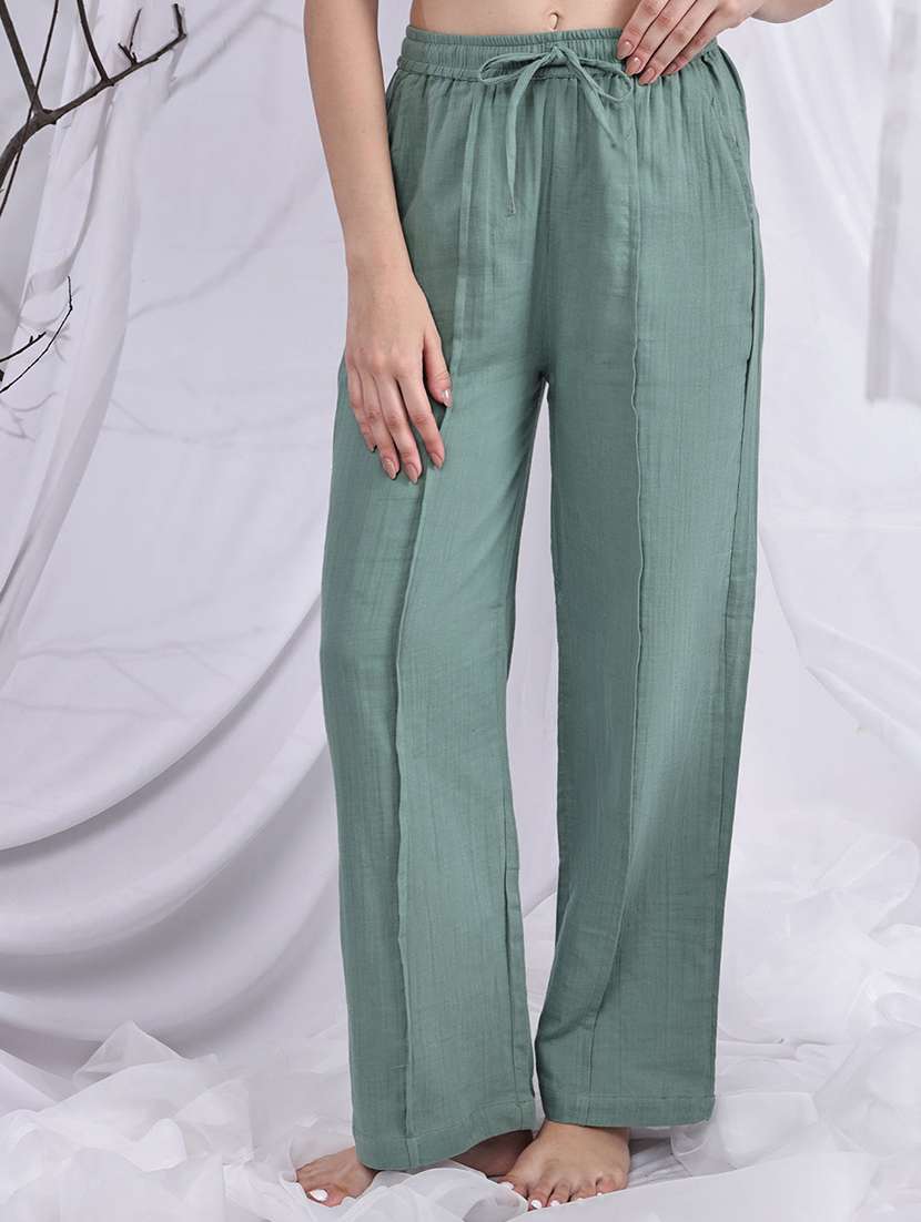 women pack of 2 mid rise loung wear pajama - 22330145 -  Standard Image - 4