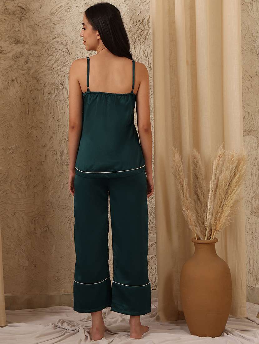 women solid nightwear pyjama set - 22330151 -  Standard Image - 4