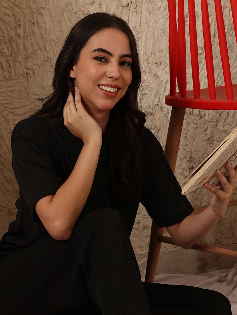 women solid nightwear pyjama set - 22330168 -  Standard Image - 1