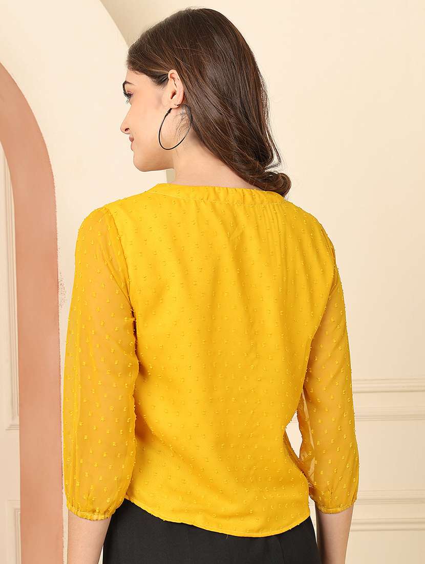 women slef designed three quarter sleeve regular top - 22330374 -  Standard Image - 4