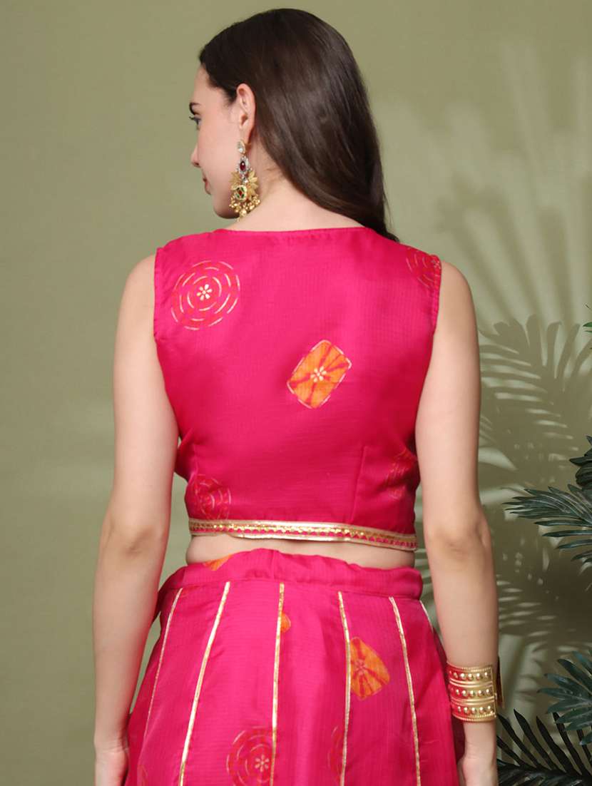 women printed sleeveless crop top - 22330408 -  Standard Image - 4