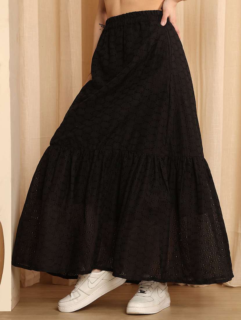 women self designed high rise tiered skirt - 22330423 -  Standard Image - 1