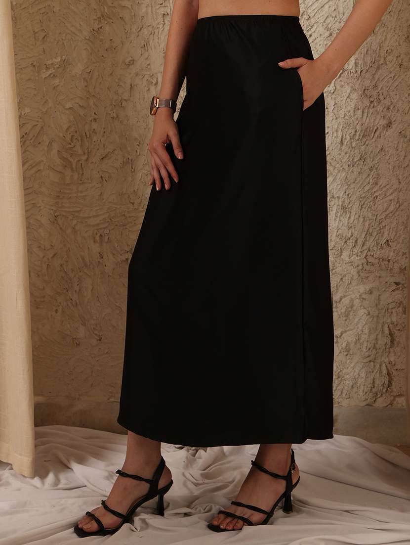 women solid high rise a-line skirt - 22330445 -  Standard Image - 1