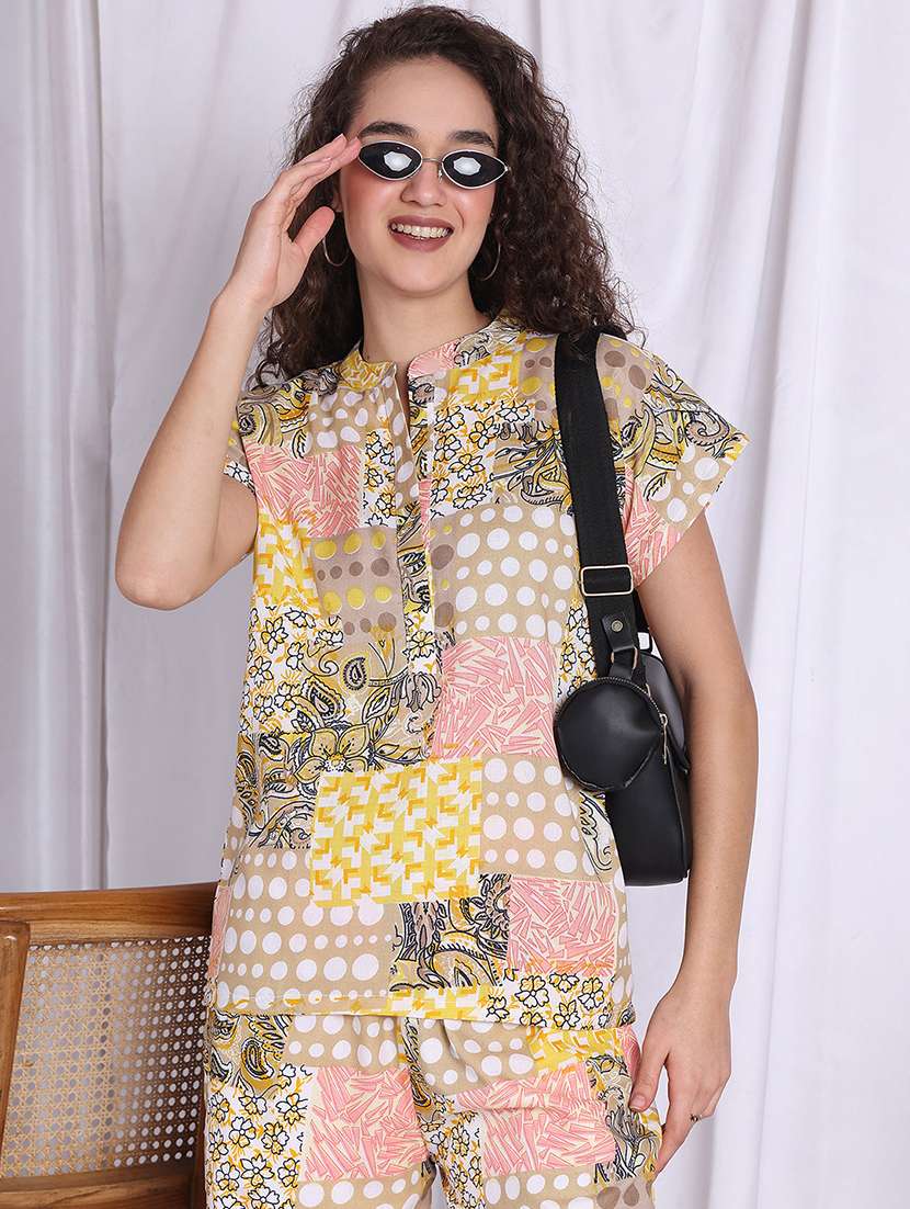women printed top and trouser co-ord set - 22330507 -  Standard Image - 4